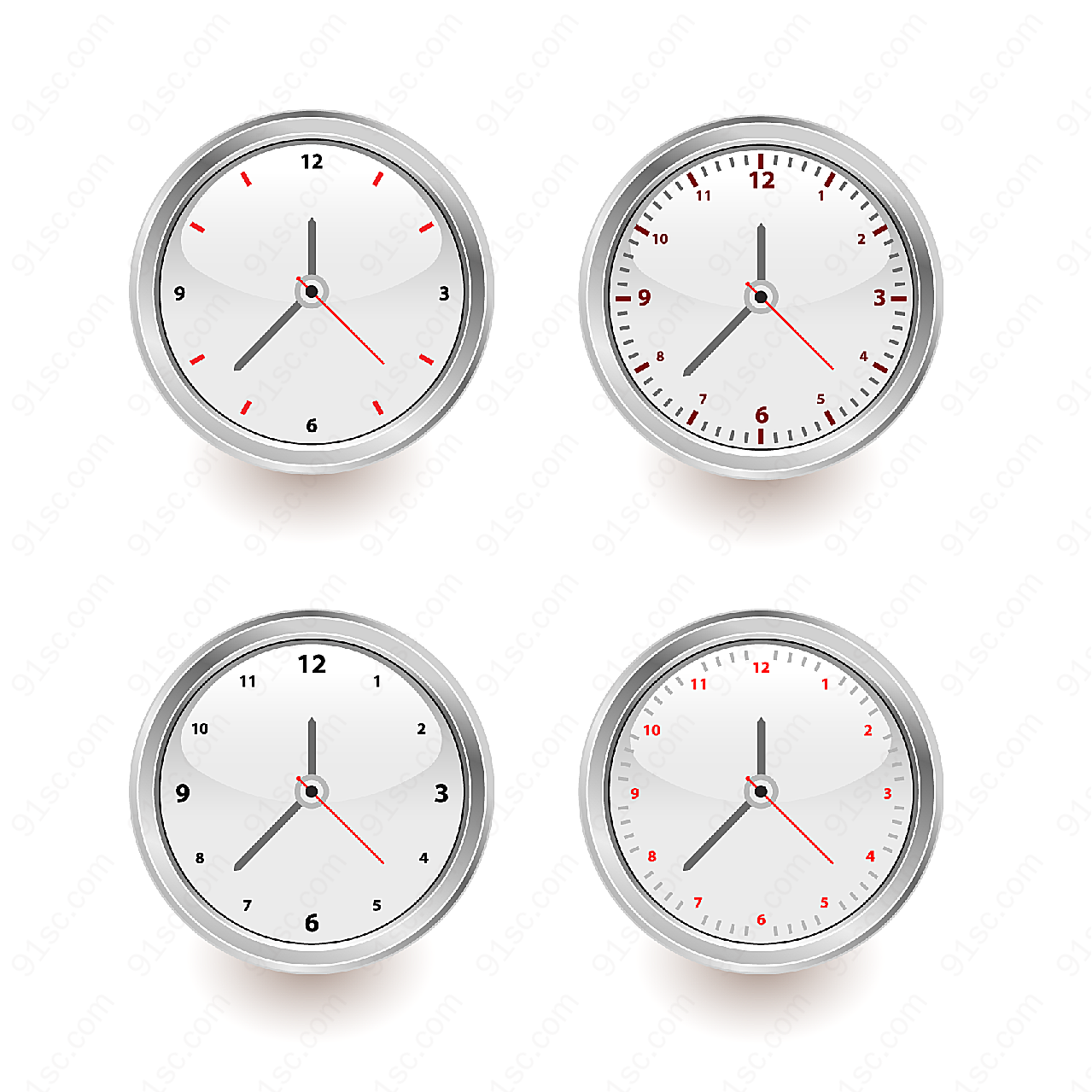 简洁型钟表矢量生活用品