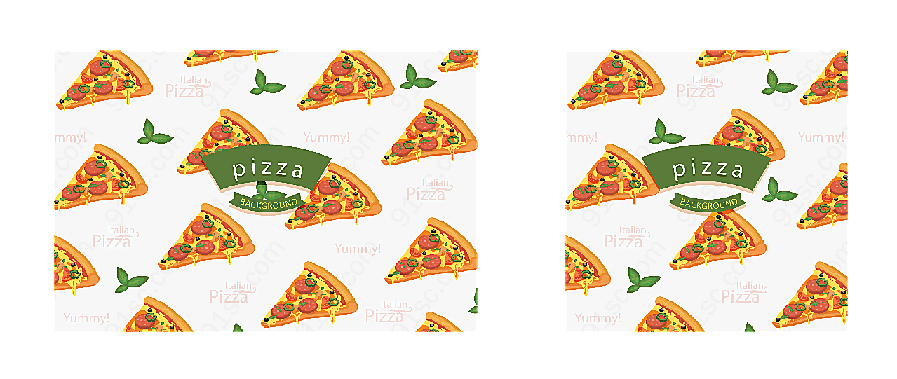 三角披萨无缝背景矢量背景