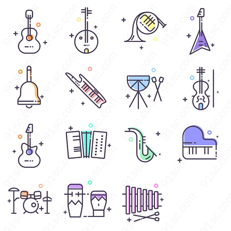 音乐器材系列系列图标