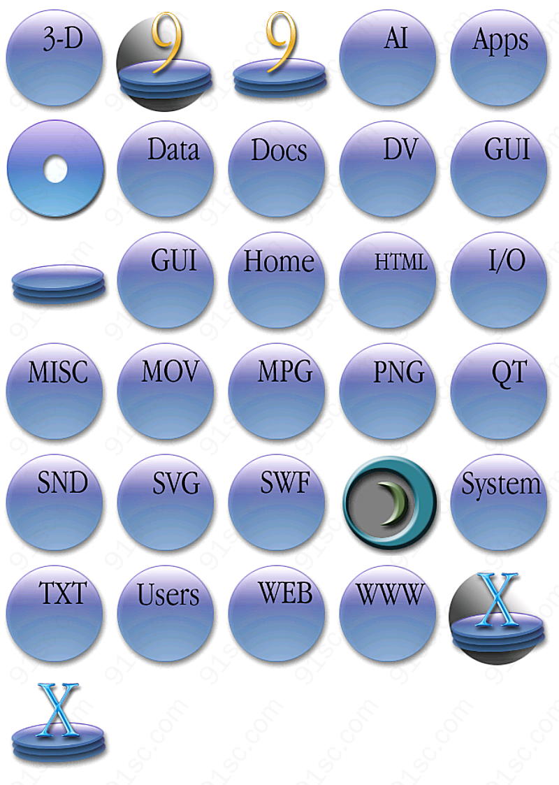 圆形碟片系统系统图标
