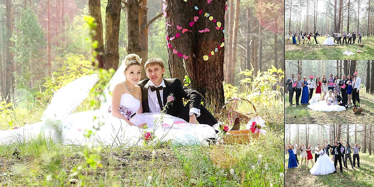 树林情侣婚纱照套图摄影