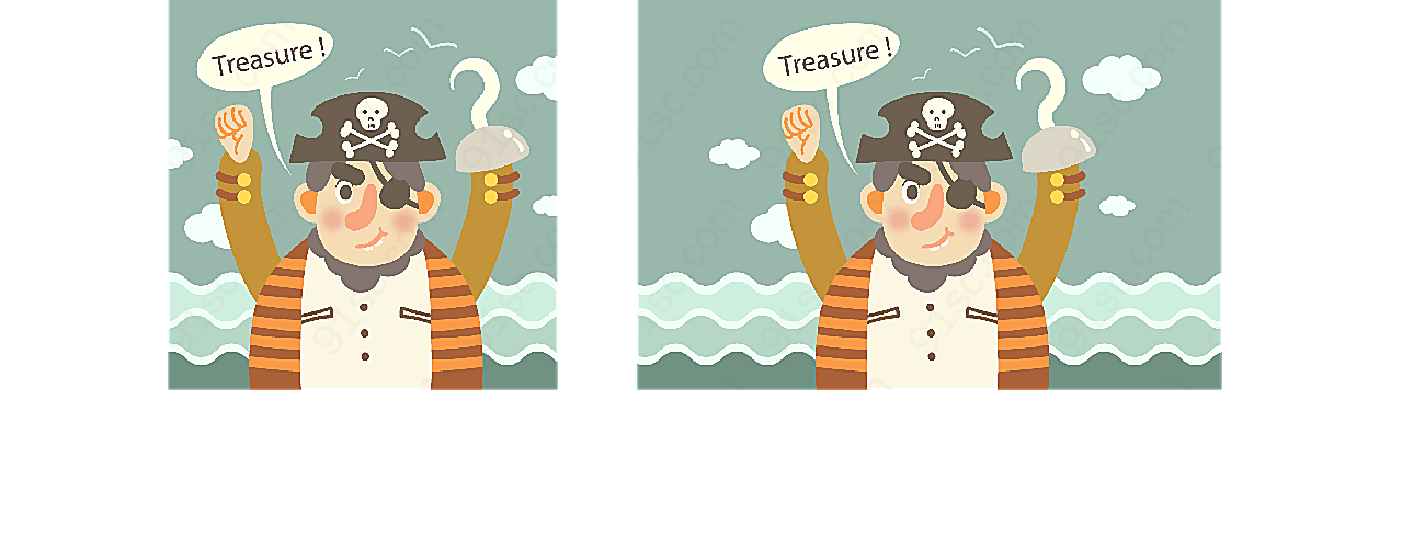独臂海盗船长角色角色角色矢量卡通角色