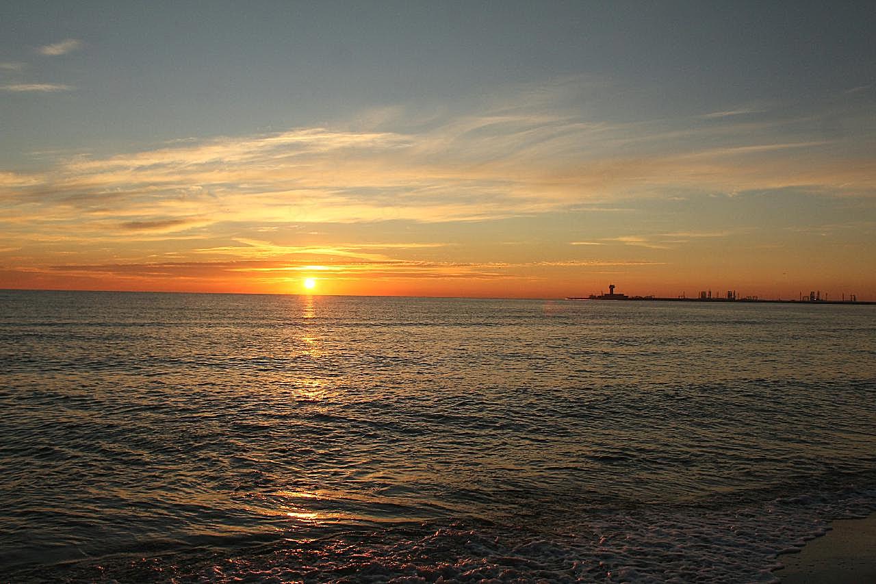 波罗的海日落风景图片景观