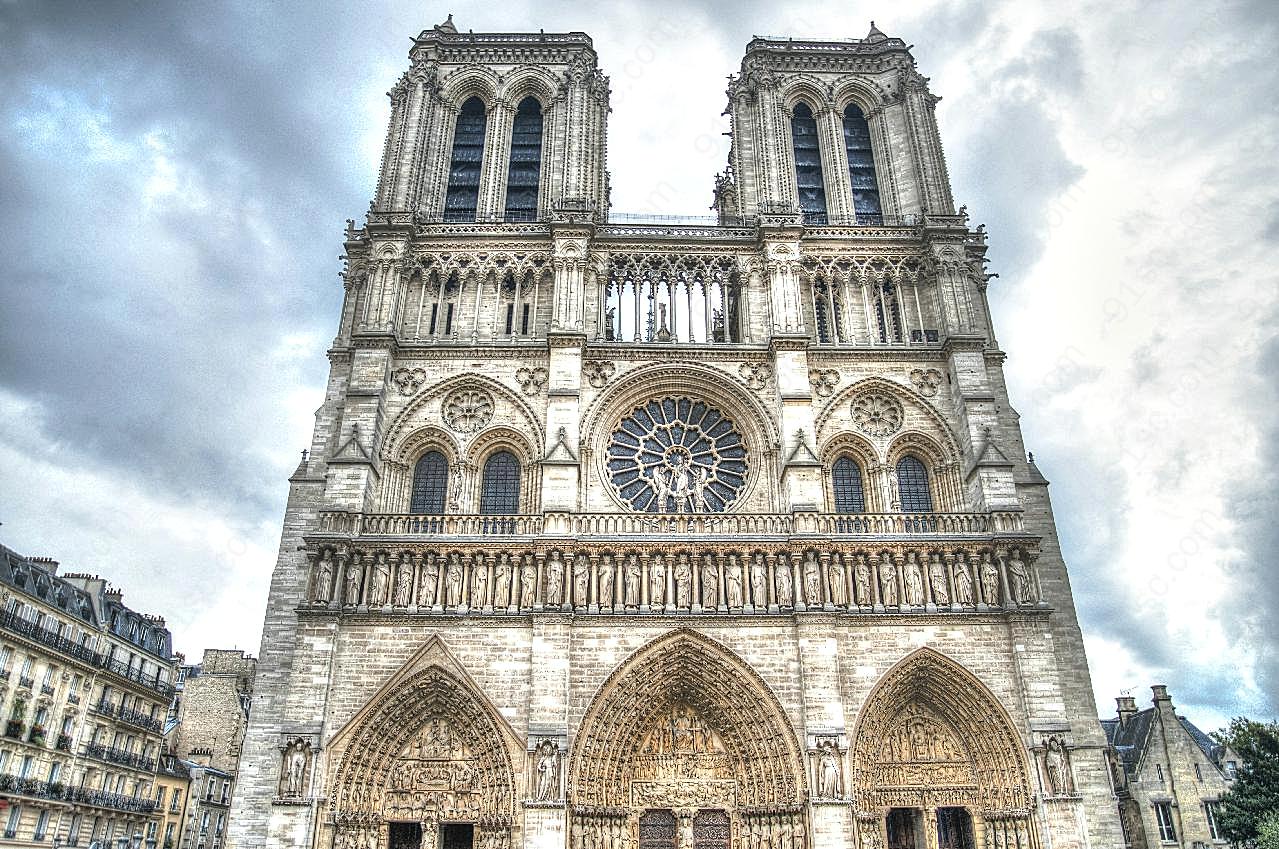 法国教堂建筑外观图片