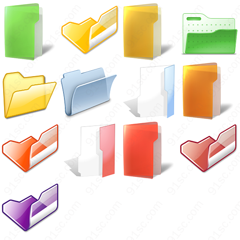 多色文件夹系列文件夹图标