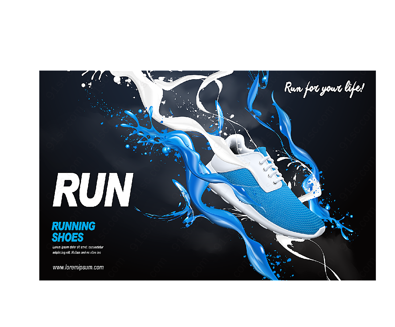 运动鞋销售海报平面广告