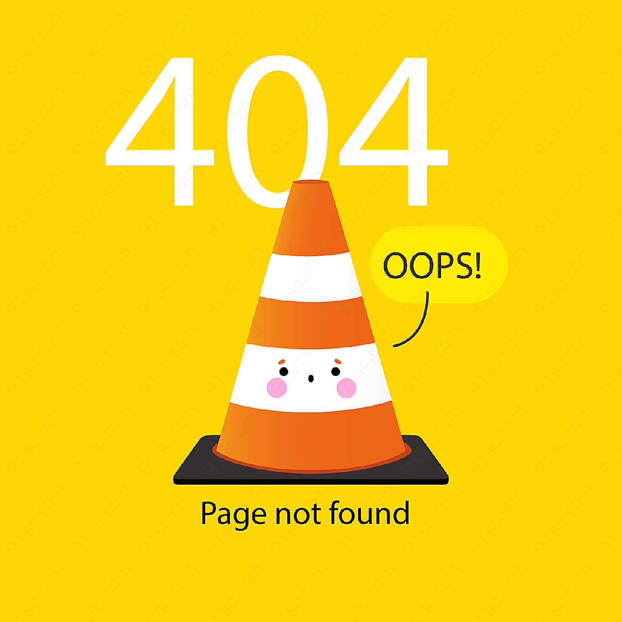 创意404错误页平面广告