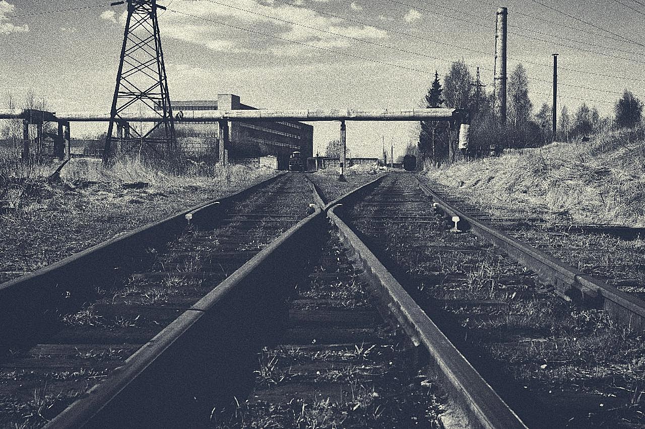 黑白铁路图片摄影高清