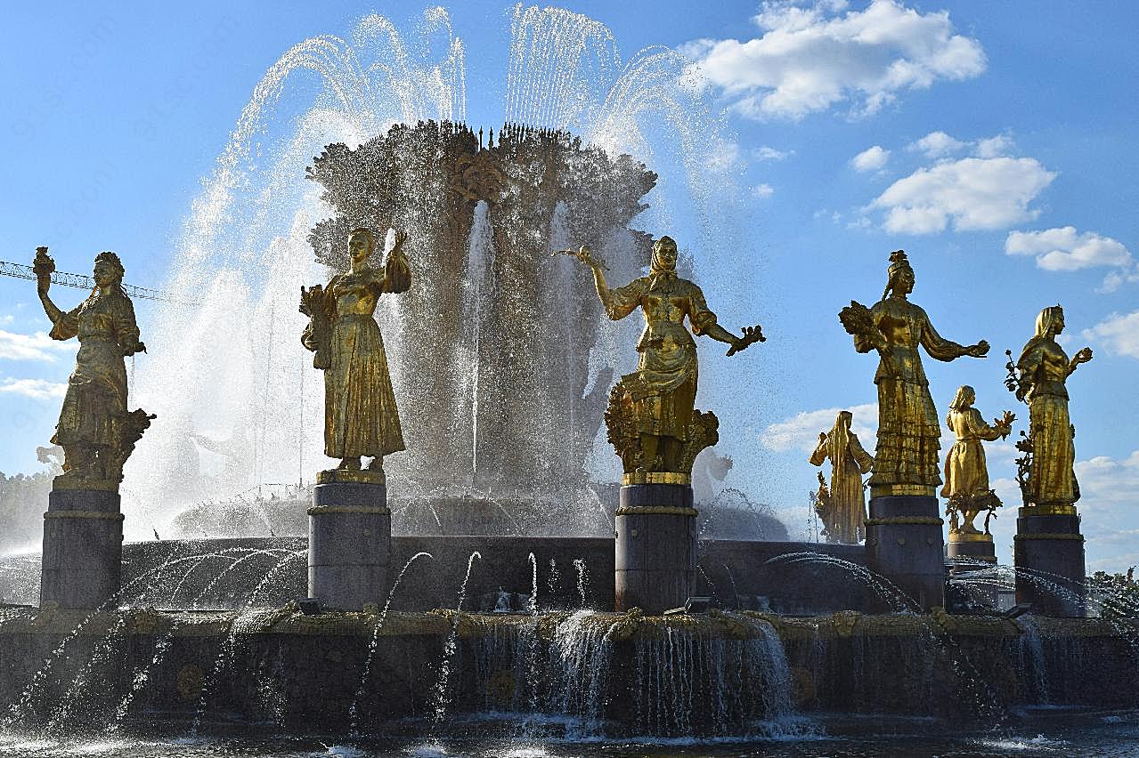 俄罗斯大型喷泉图片特色建筑