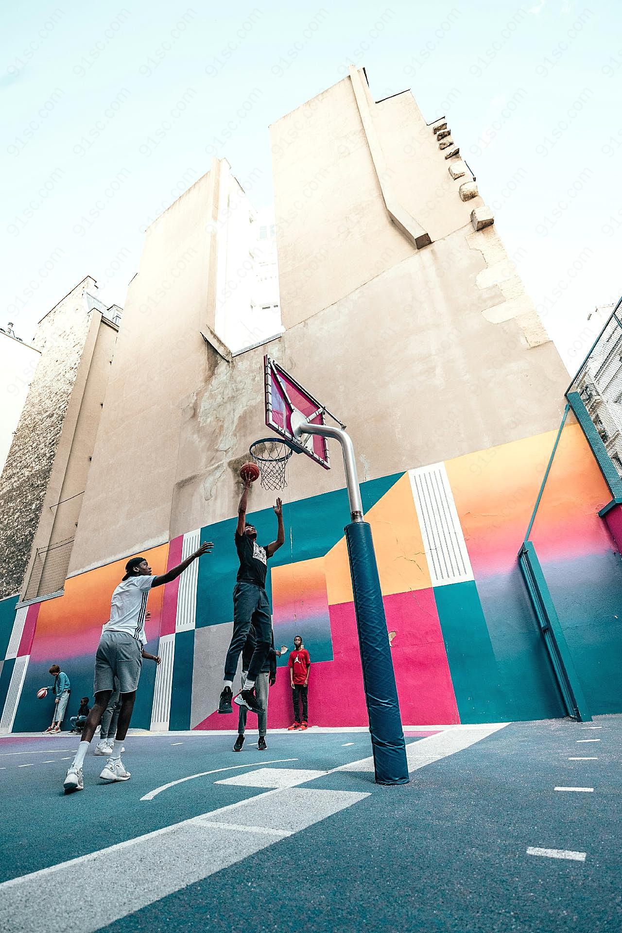 街头户外打篮球图片艺术高清