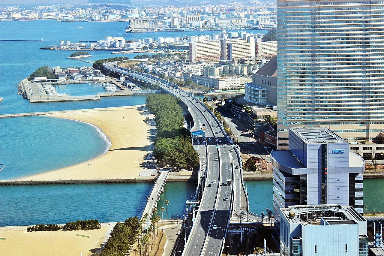 海滨城市海岸风光图片建筑空间