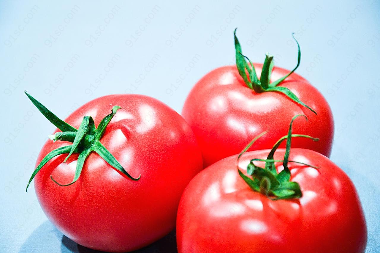 三个西红柿图片蔬菜