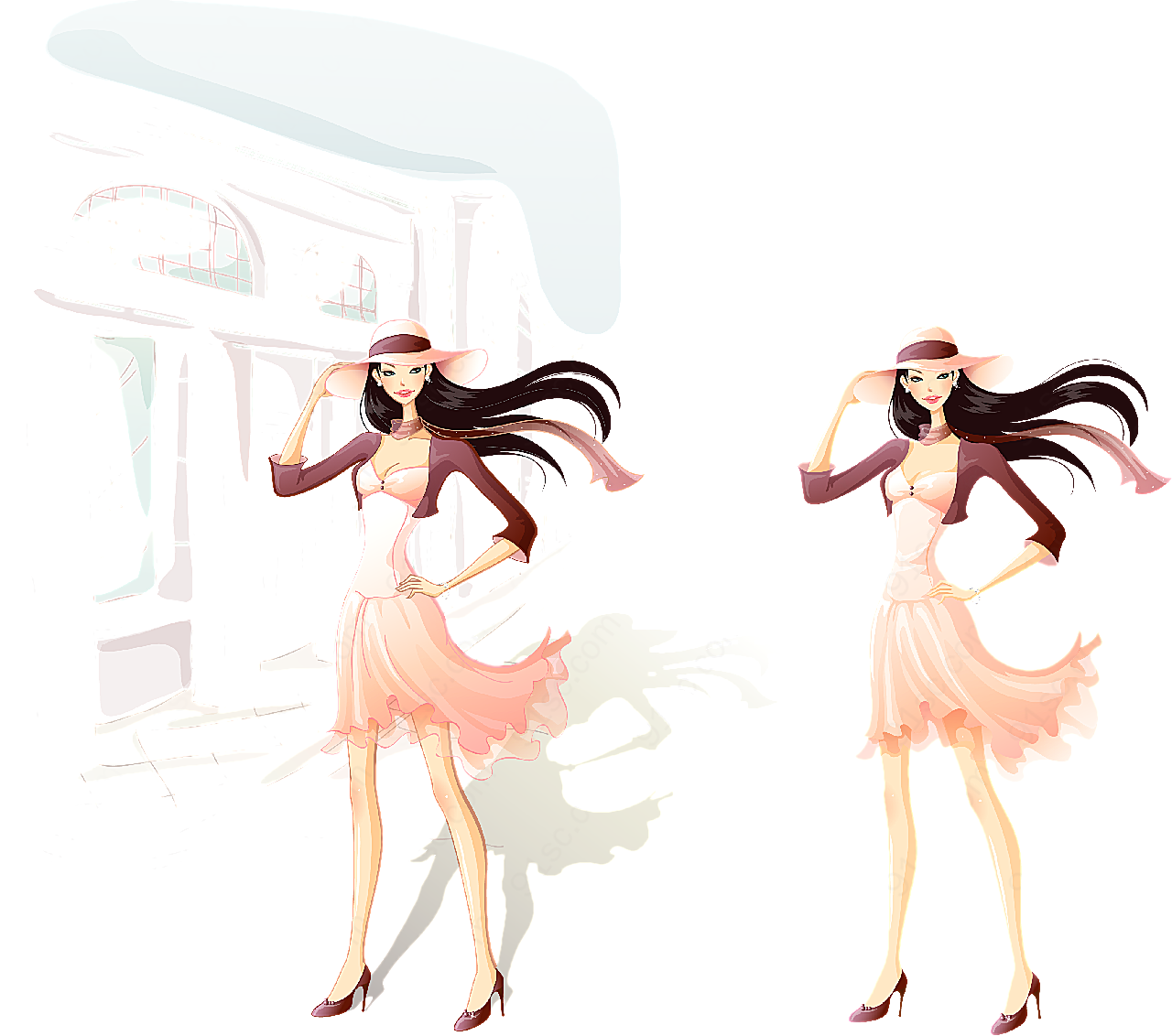 透明的心梦幻背景矢量背景