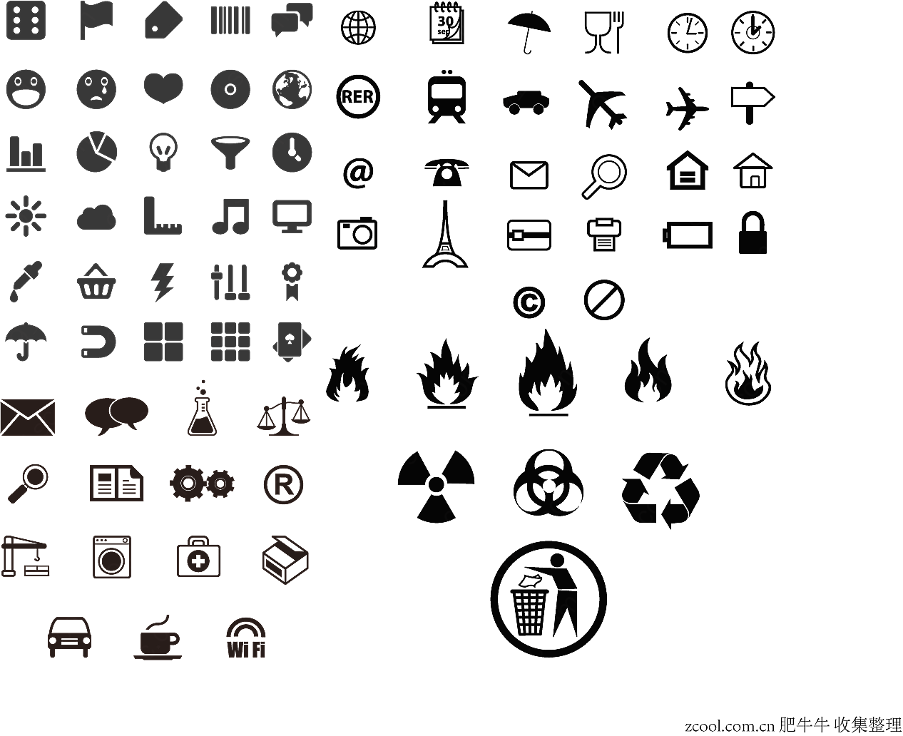 实用标识小图标矢量小图标