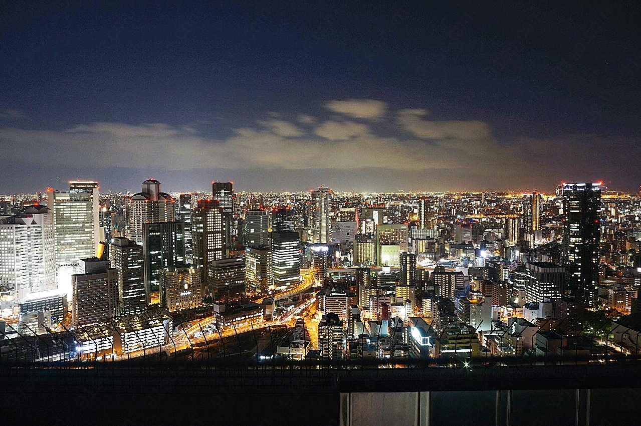 日本大阪夜景图片摄影