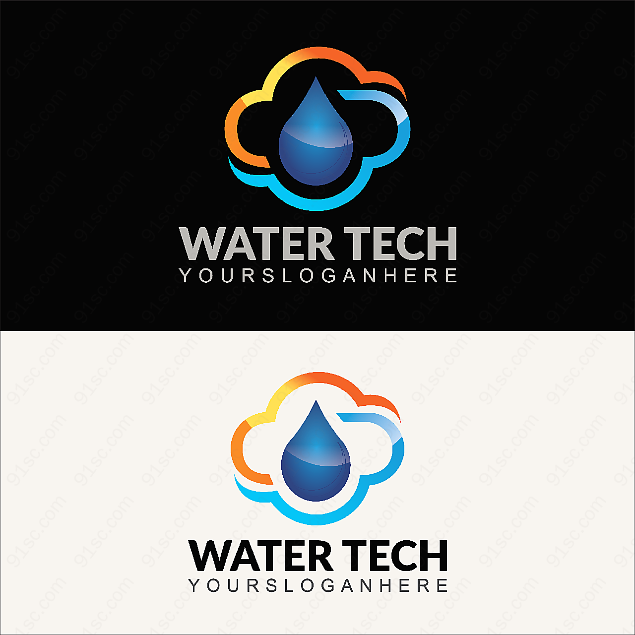 水滴标志设计矢量logo图形