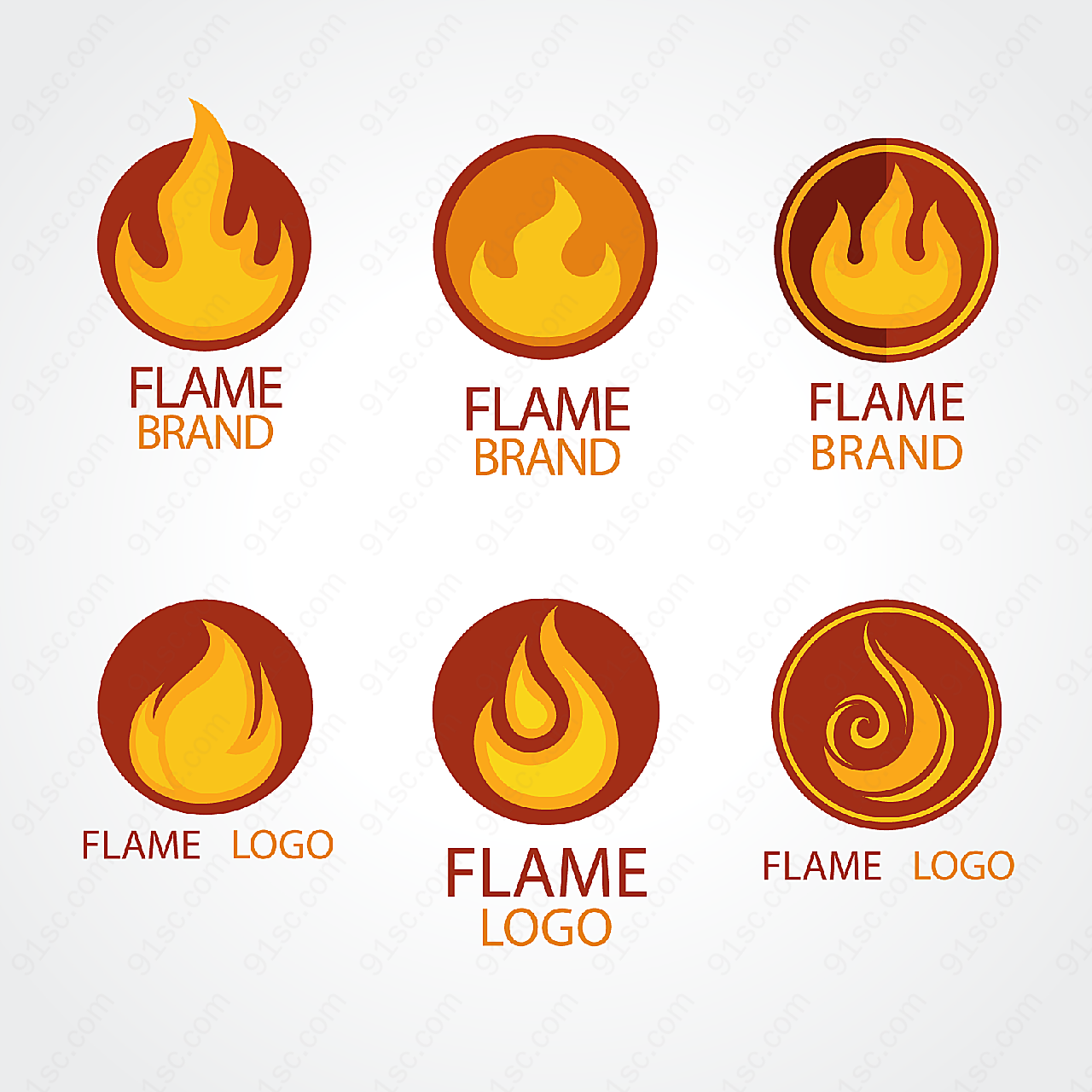 创意火焰商标矢量logo图形