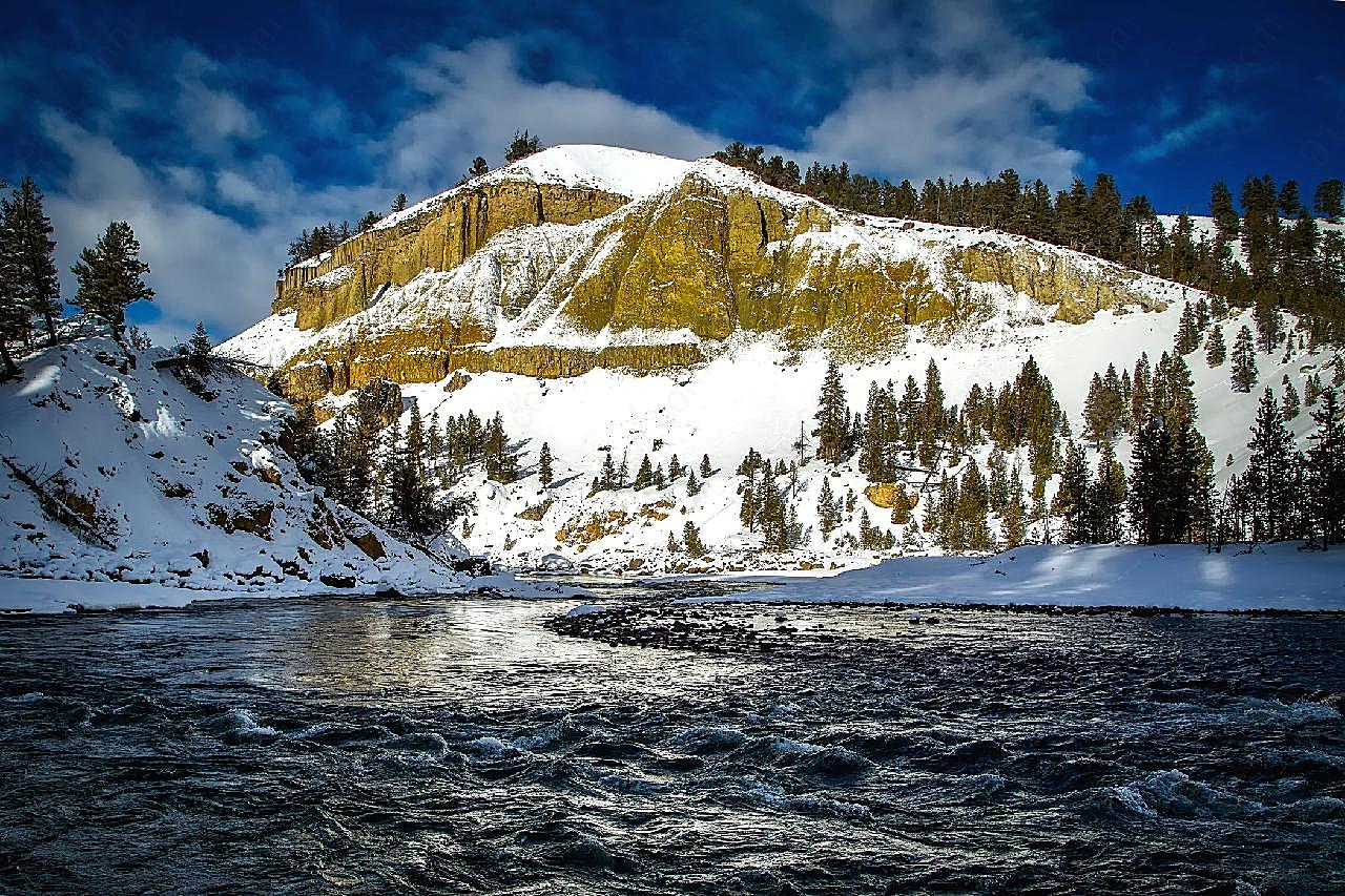 黄石公园图片山水风景