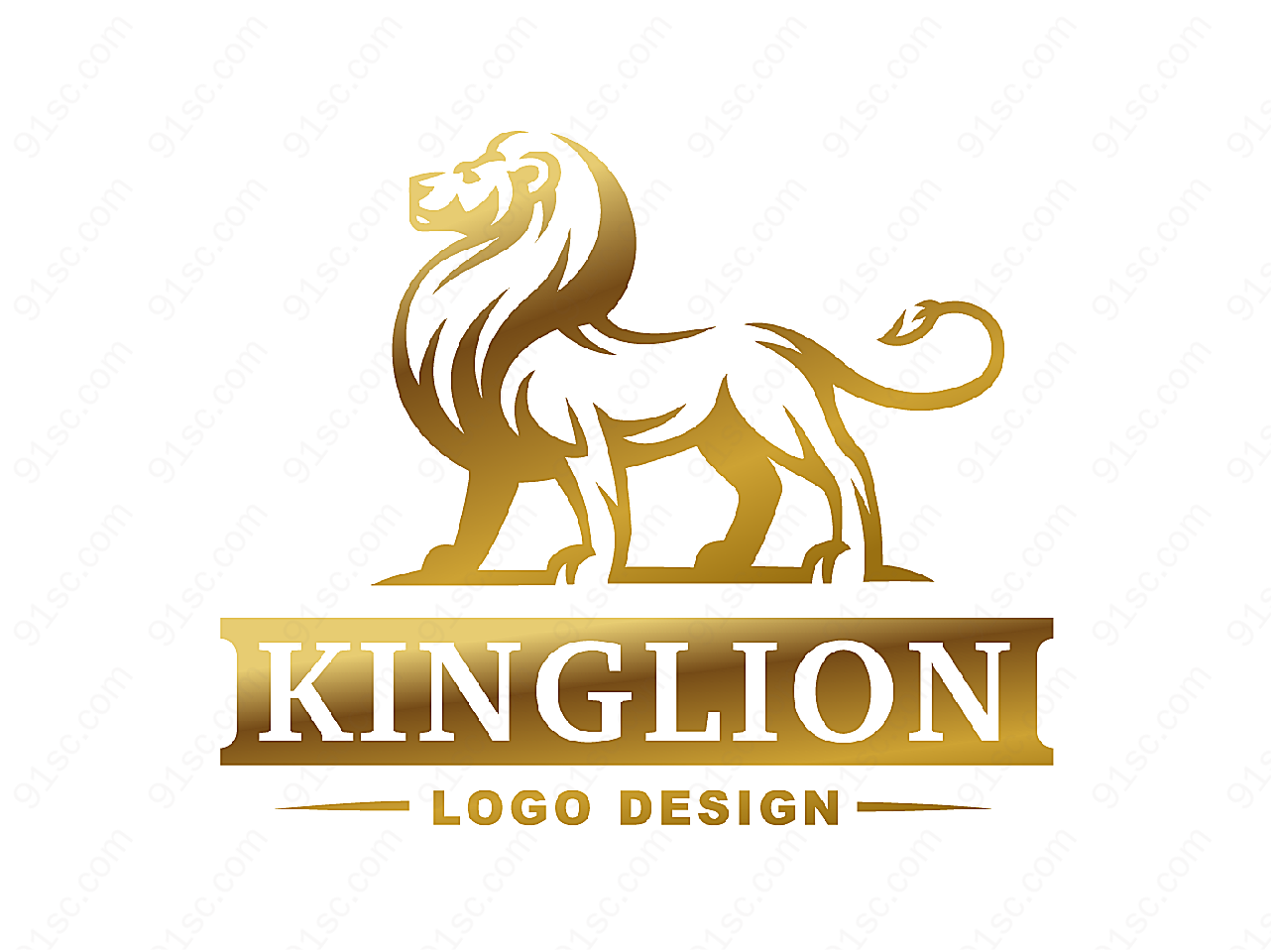 狮子元素标志矢量logo图形