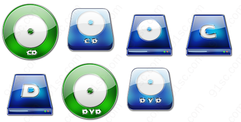 纯色亮光dvd盘硬件图标
