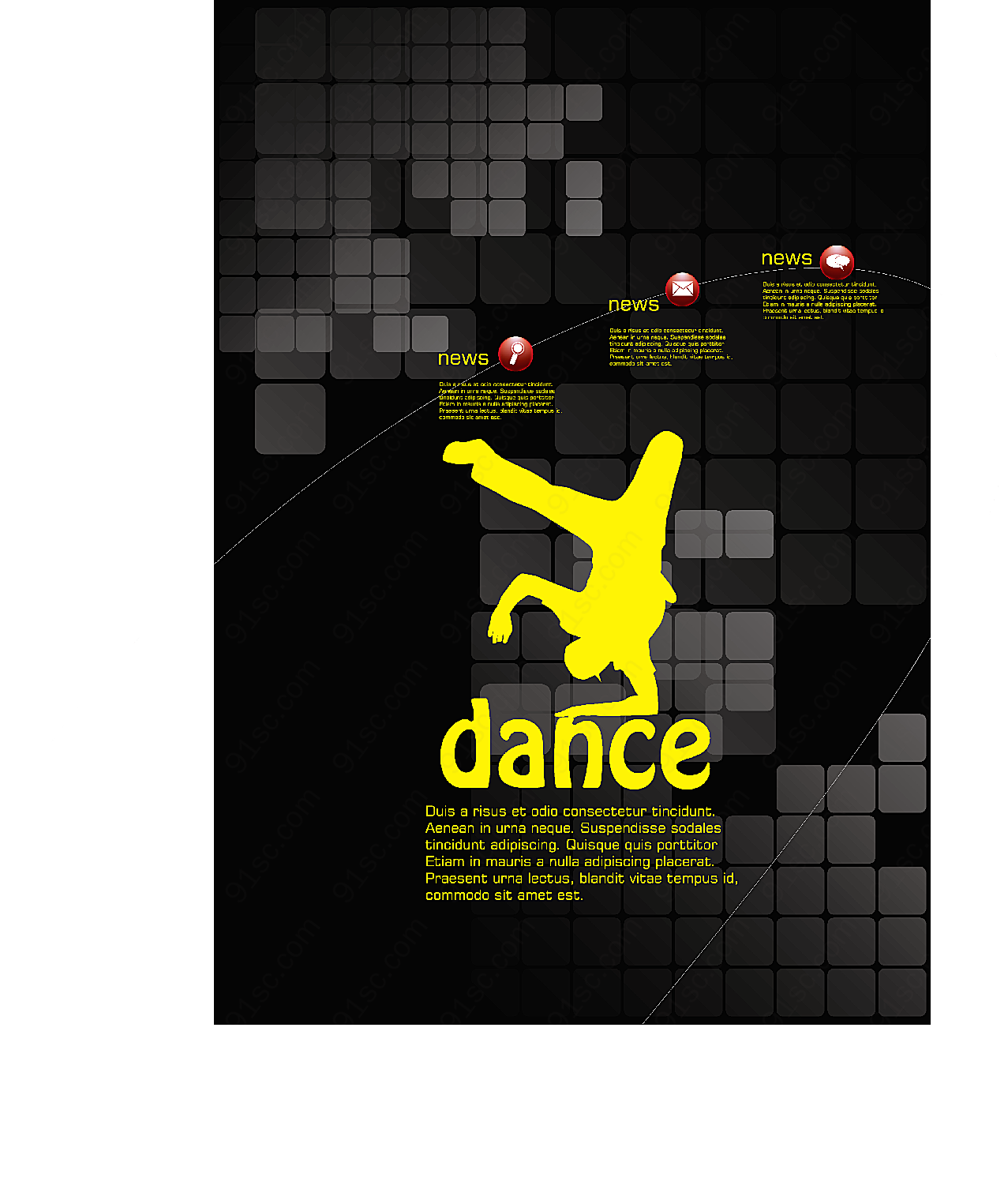 跳舞主题海报平面广告