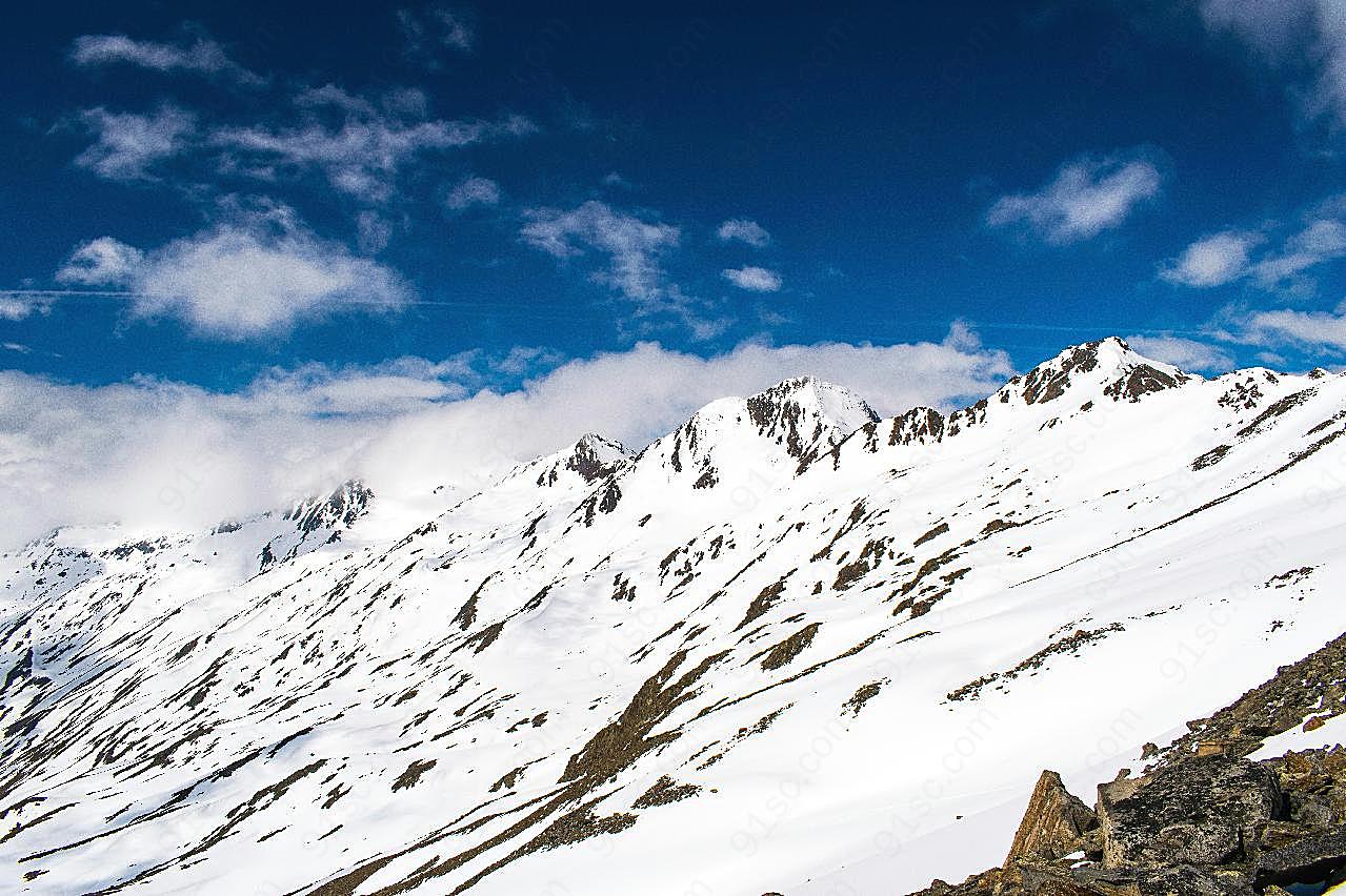 雪山风景图片素材下载景观