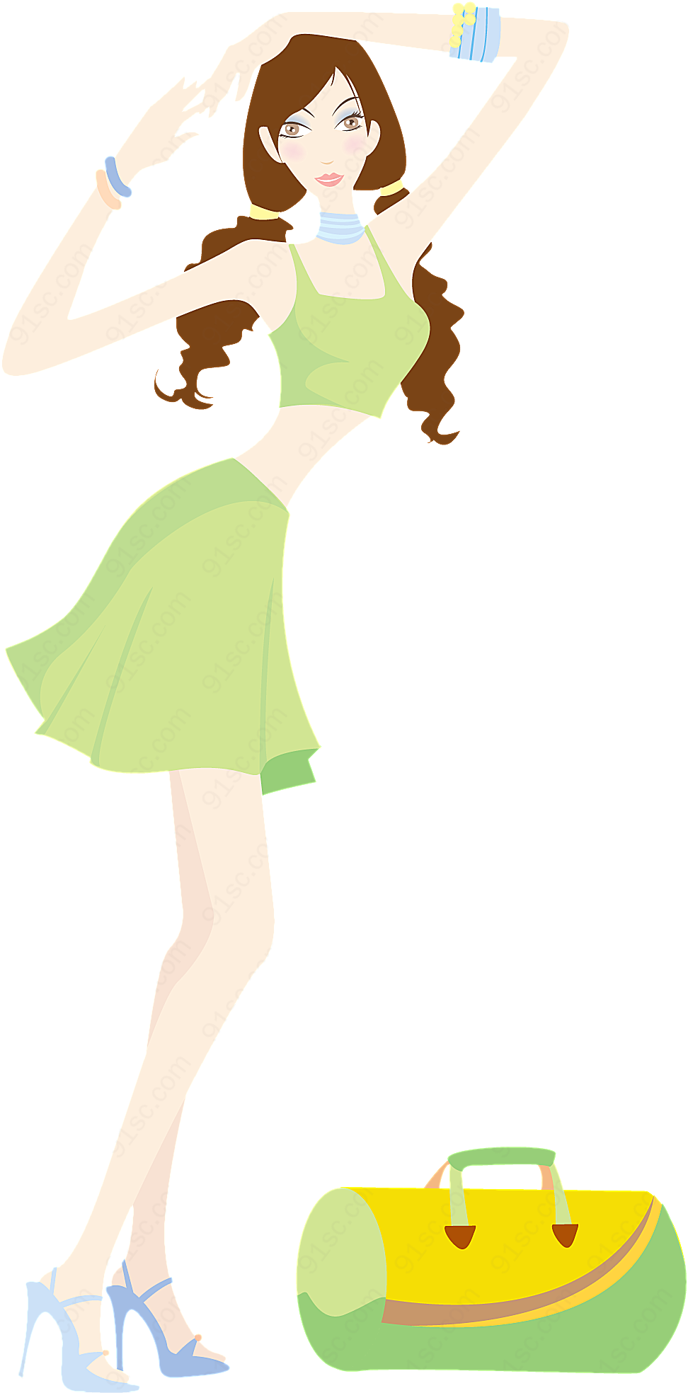 旅游甜心_29矢量女性人物