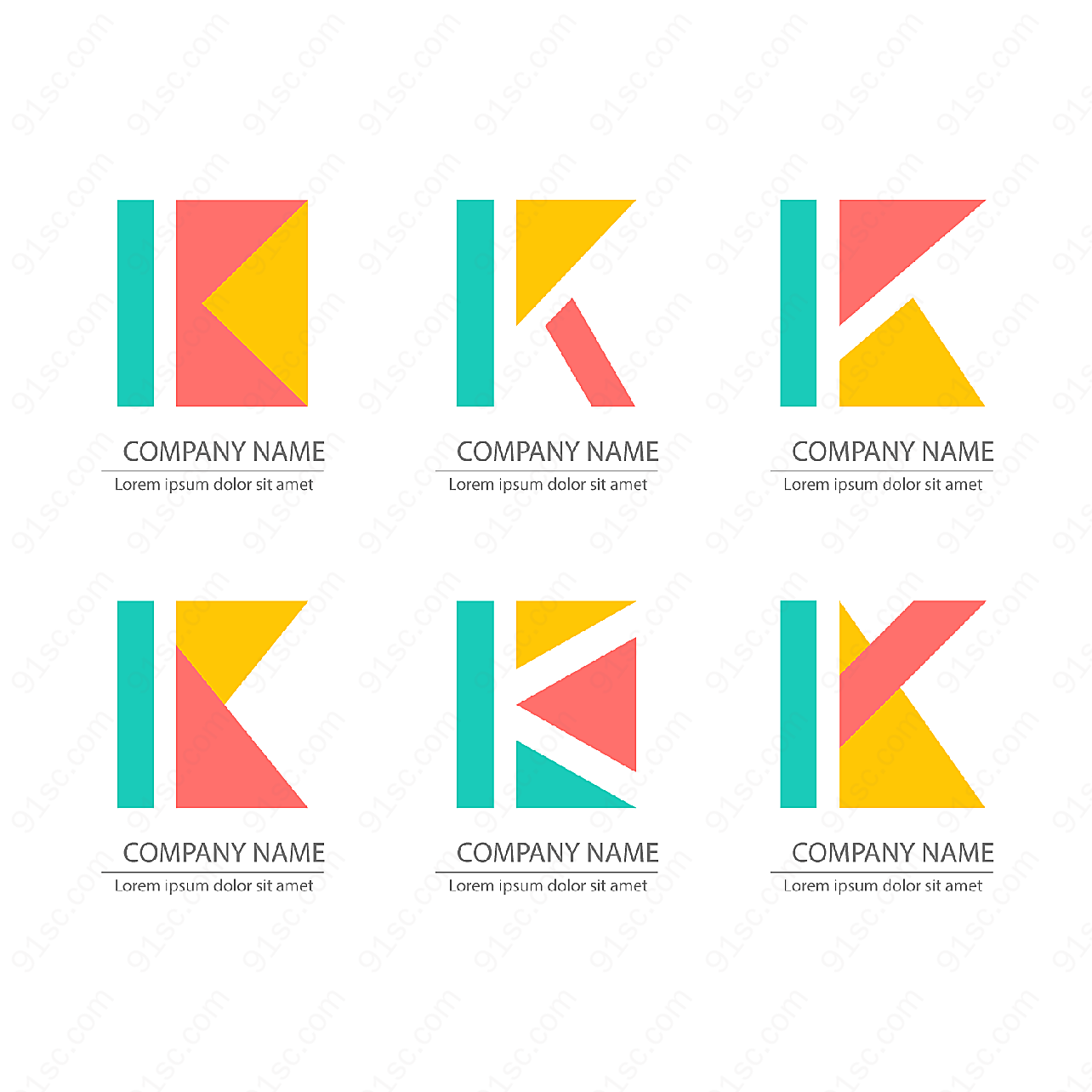 字母k标志矢量logo图形