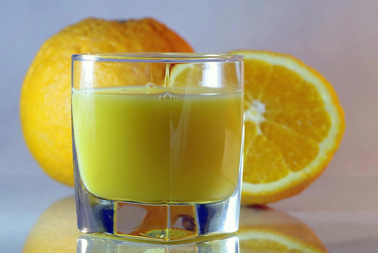 新鲜鲜橙果汁图片饮料