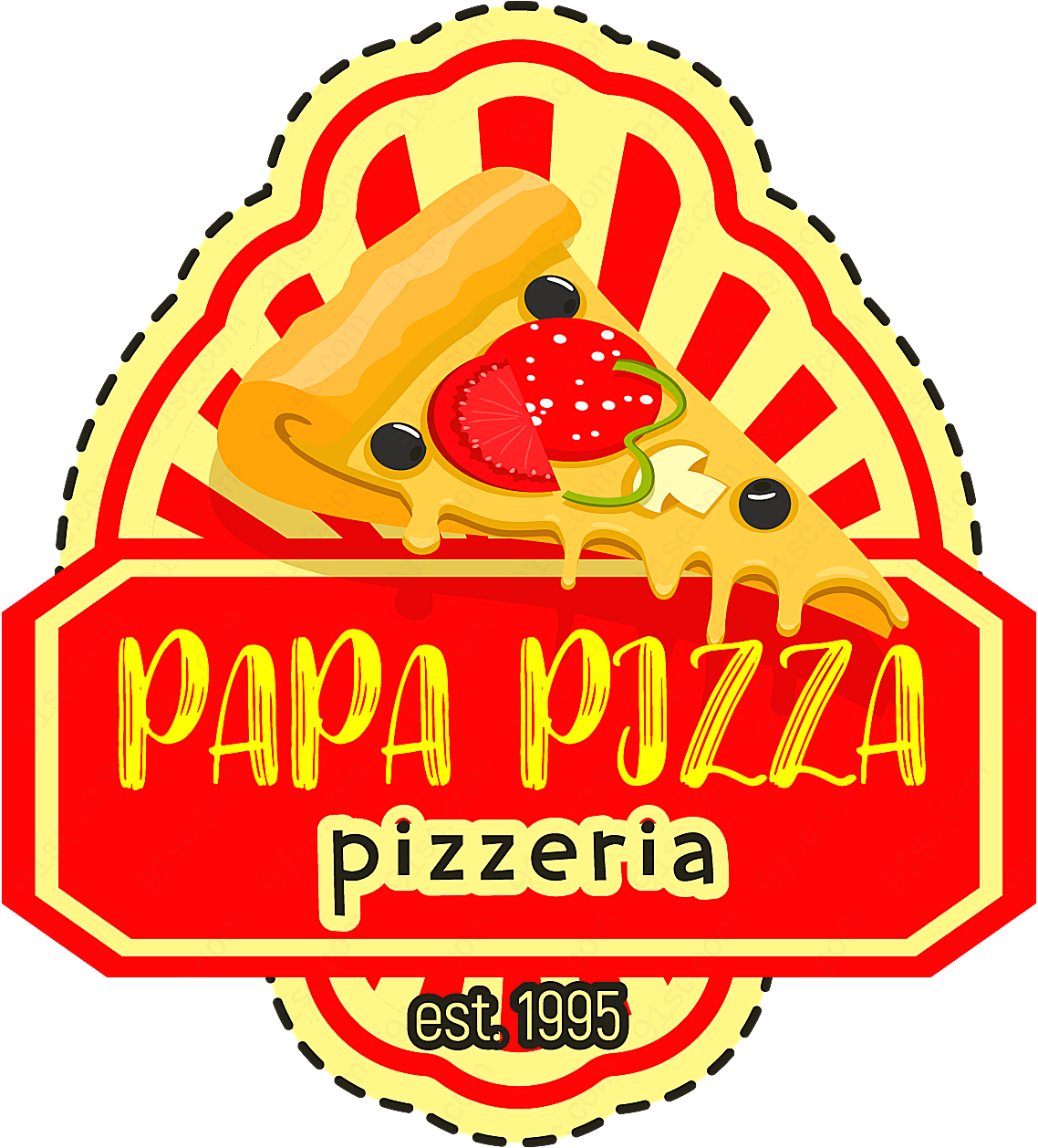 披萨标志矢量矢量logo图形