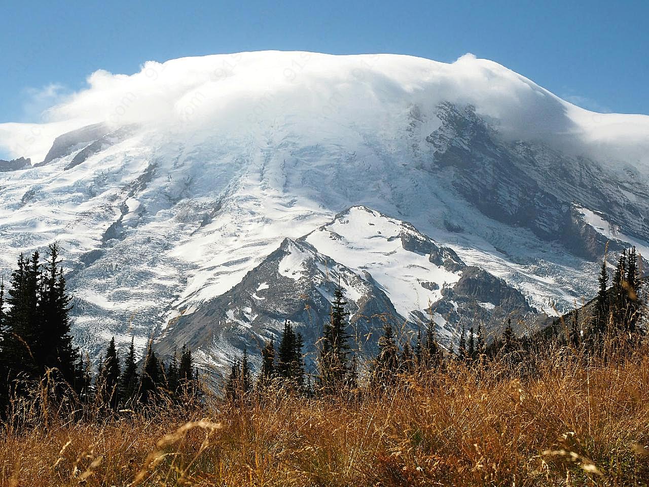 高清雪山美景图片