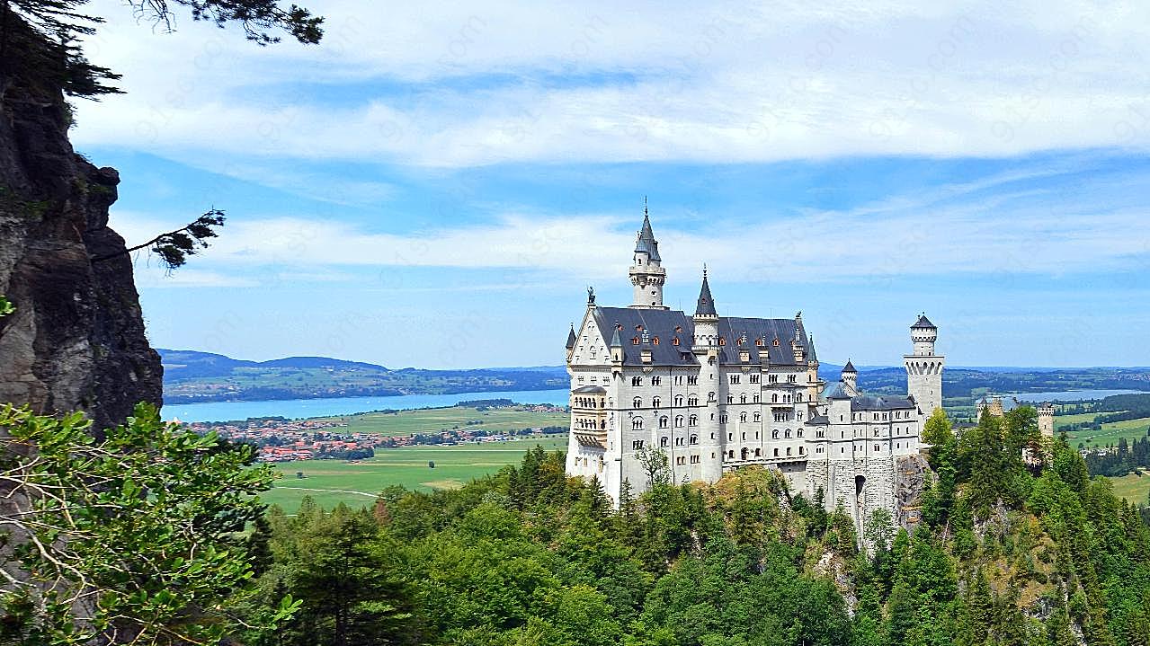 德国新天鹅堡风景图片自然风景