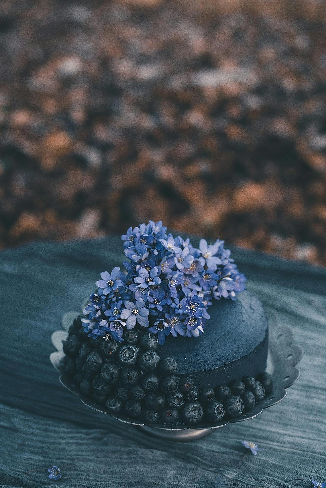 蓝莓水果鲜花图片餐饮摄影