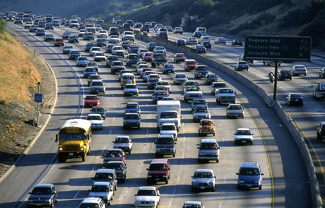 洛杉矶高速车流图片交通运输