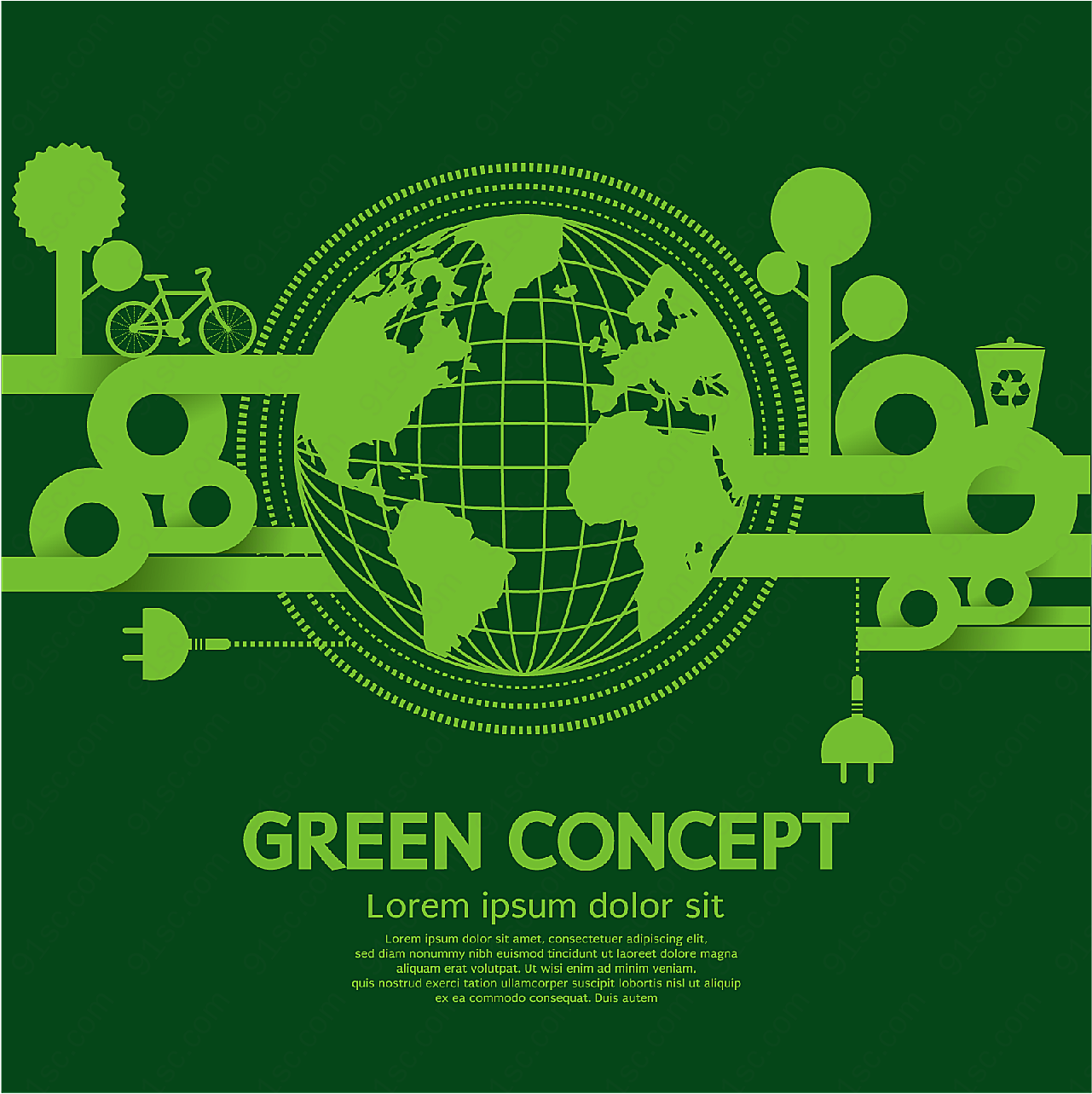 地球环保海报平面广告