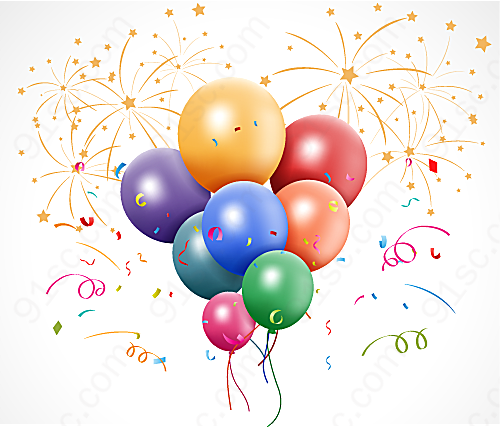 节日庆祝气球束节日用品
