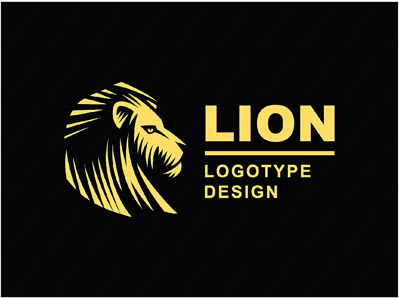 狮子主题标志矢量logo图形