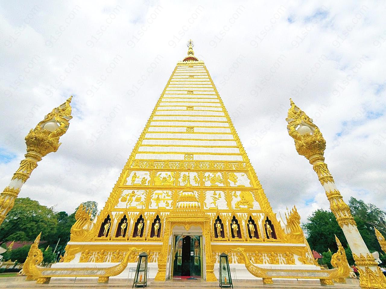 泰国金寺庙建筑图片特色建筑