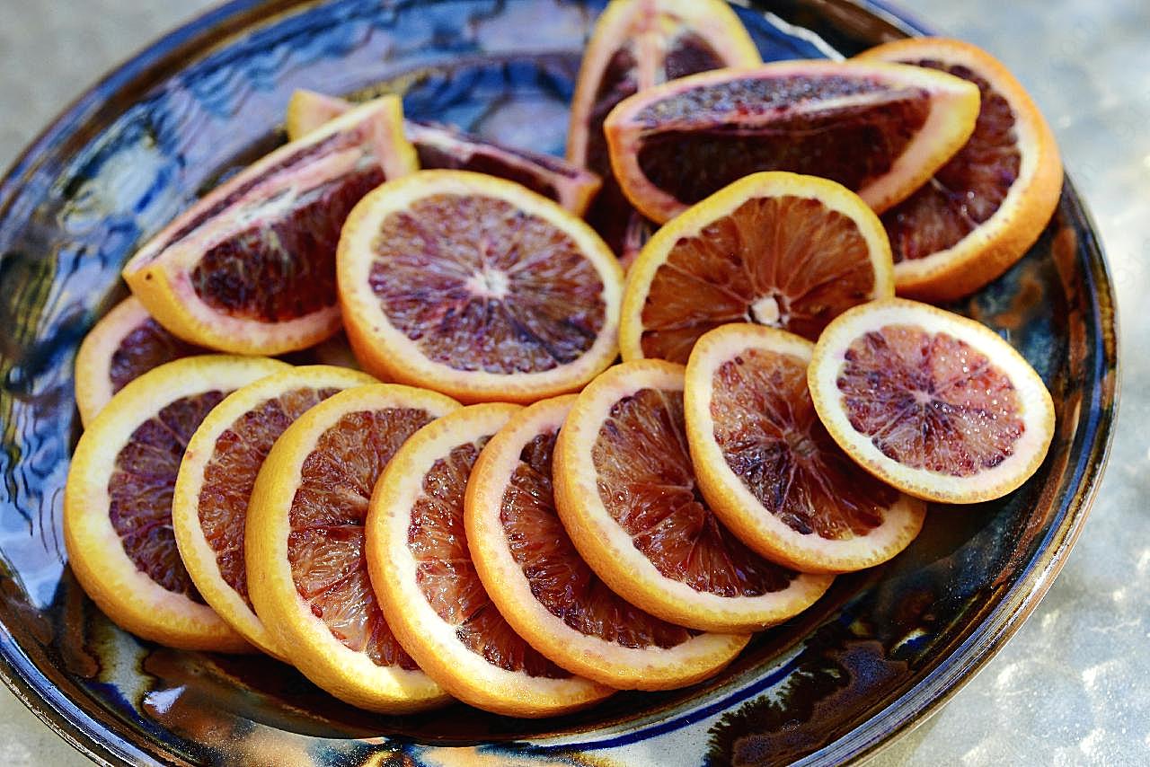 切片血橙图片水果