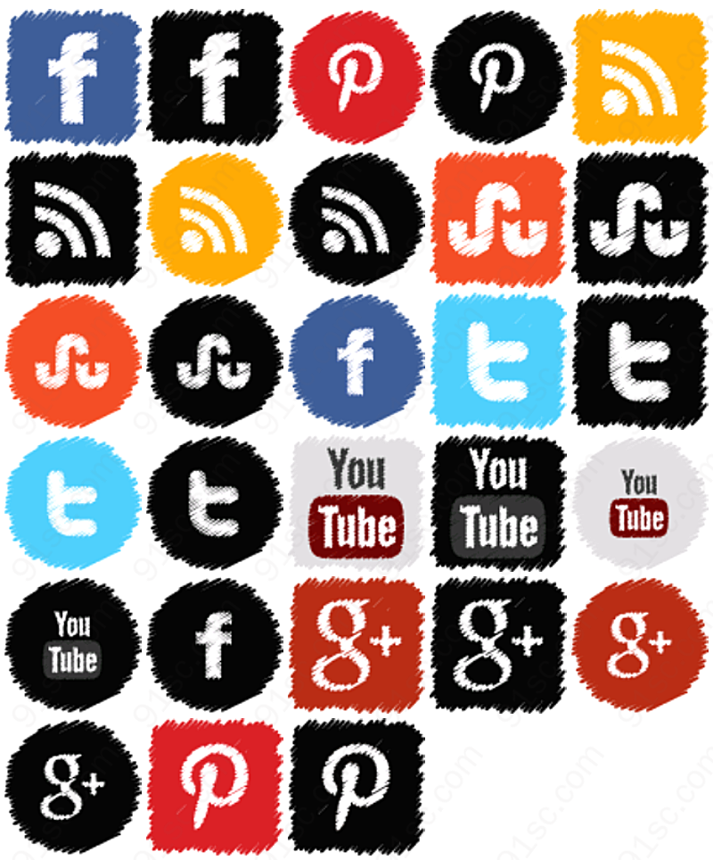 社交媒体logo标志图标