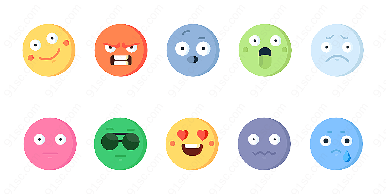 emojie表情矢量各式图标