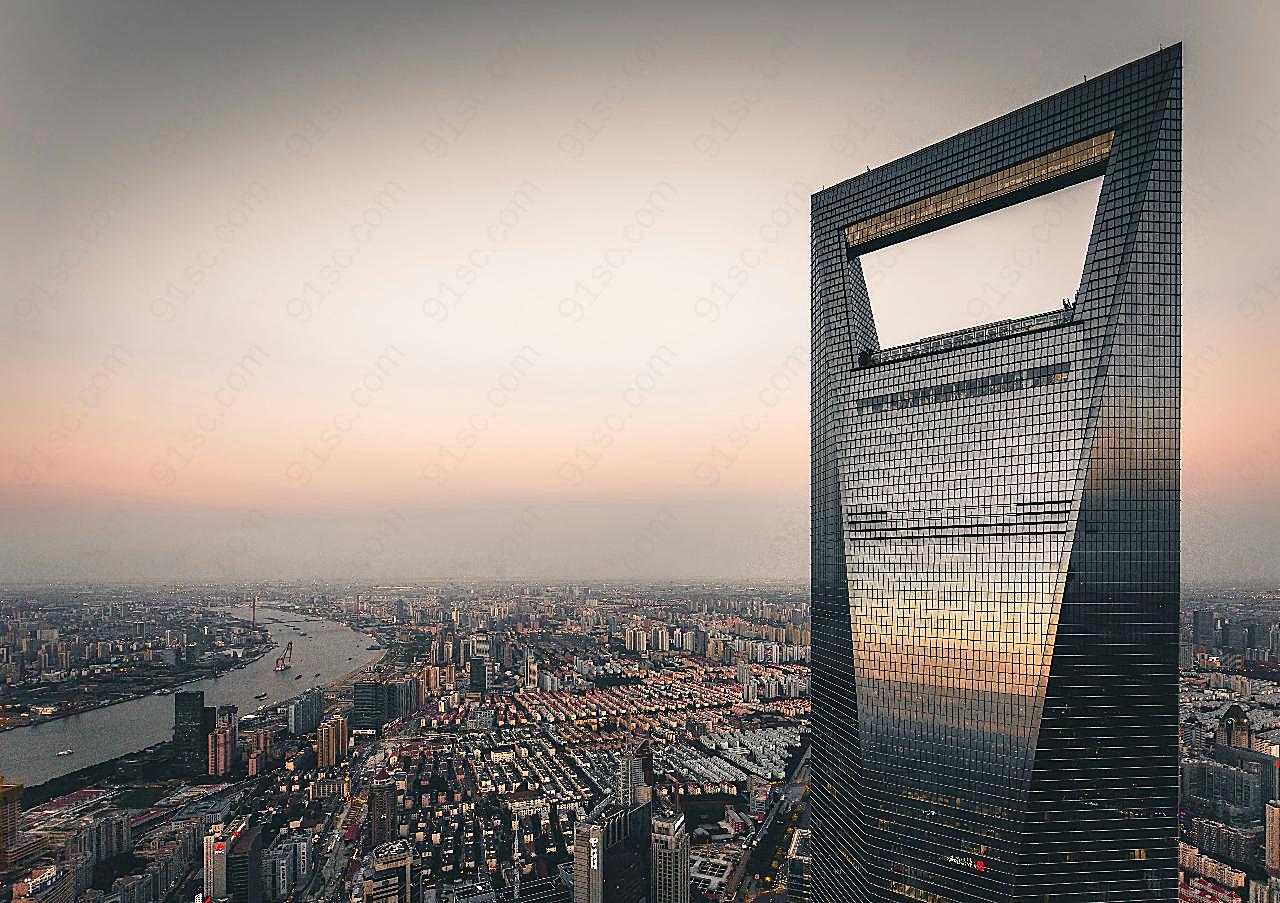 上海摩天大楼图片建筑空间高清摄影