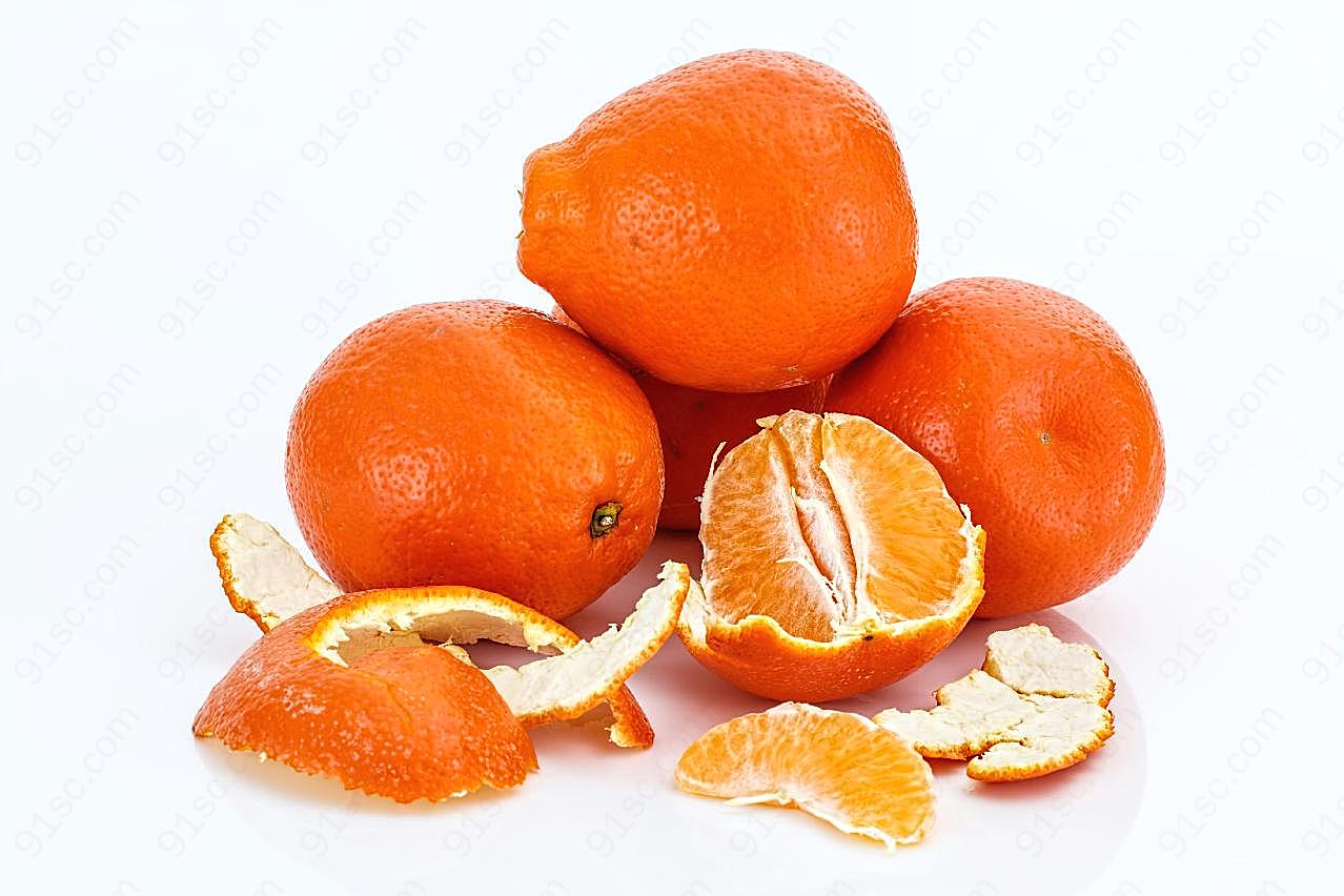 剥皮的砂糖橘图片摄影