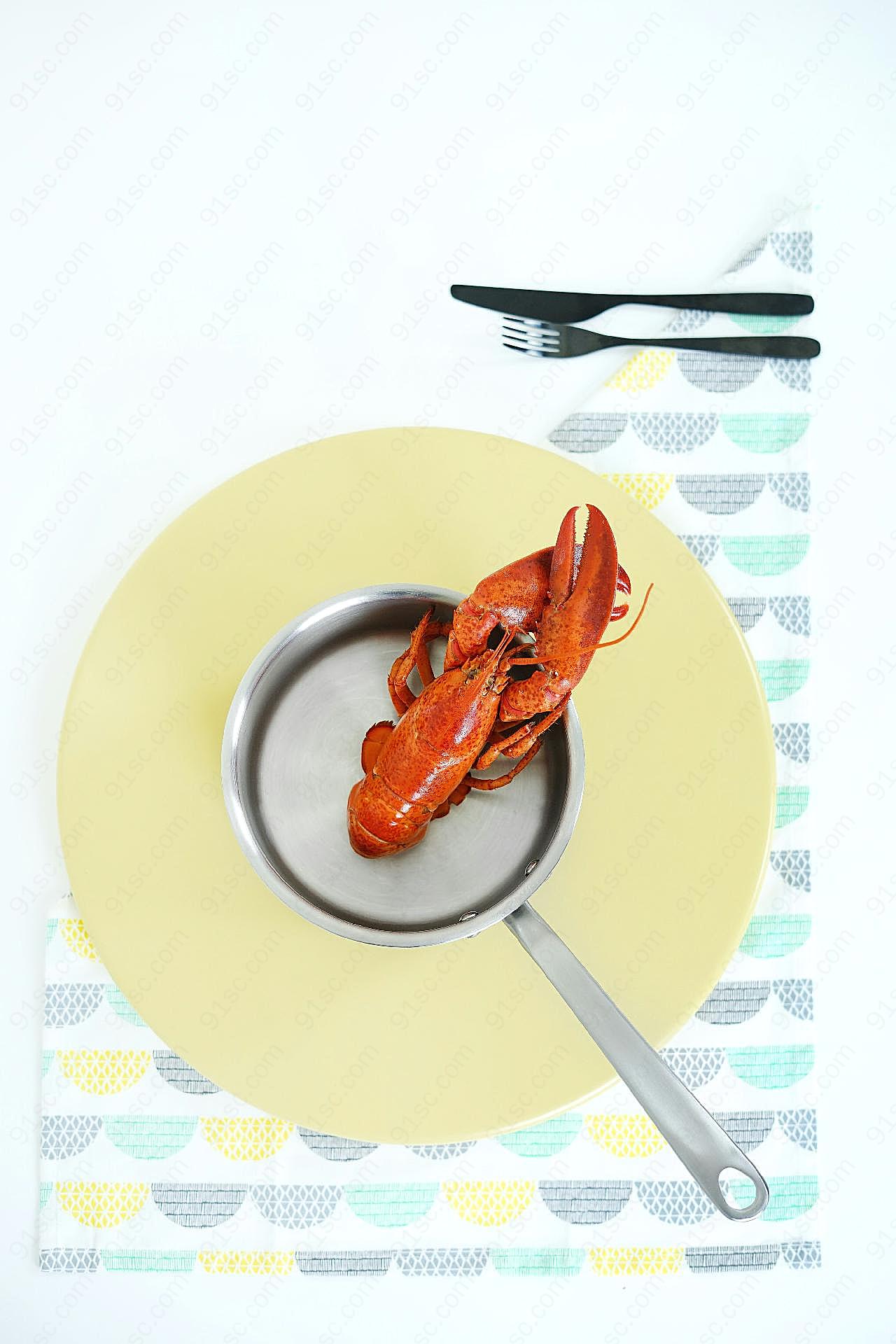 大龙虾美食高清图片摄影