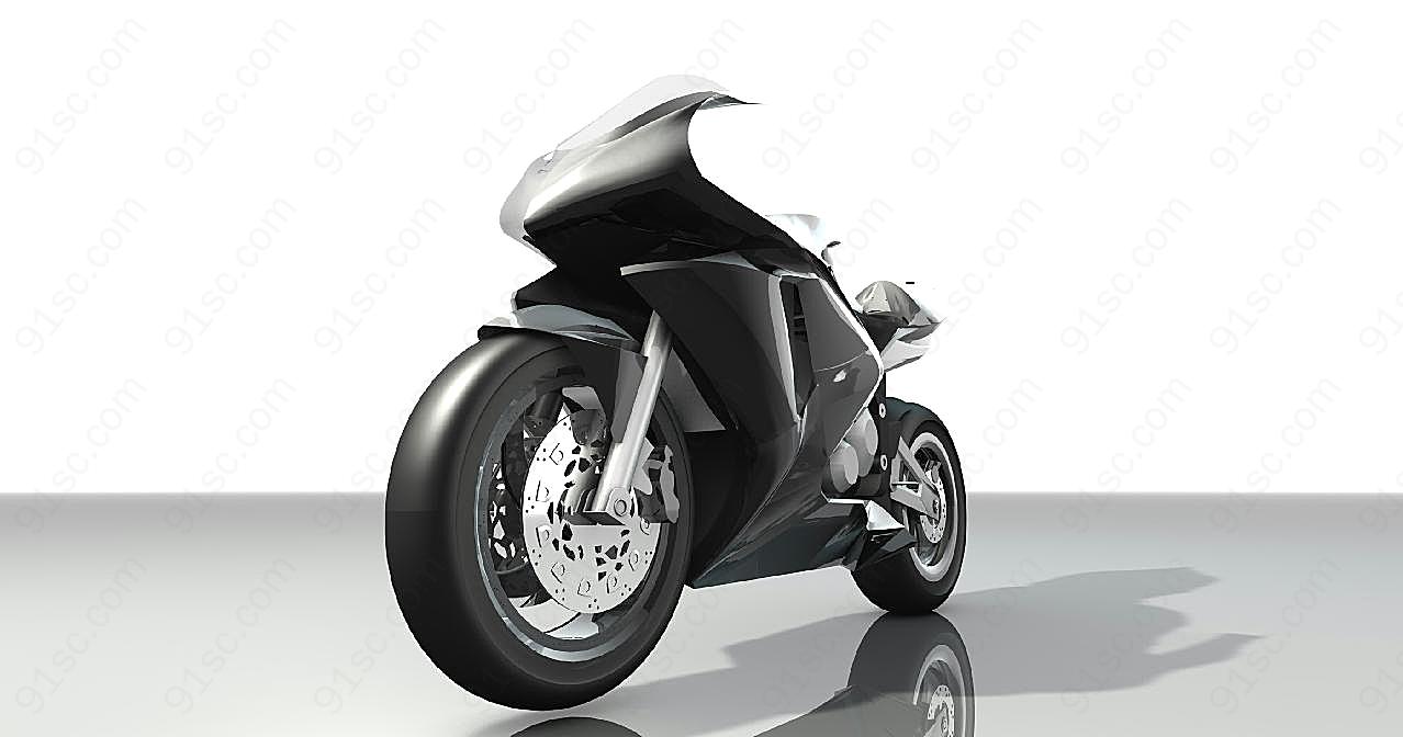 3d酷炫摩托车图片交通工具