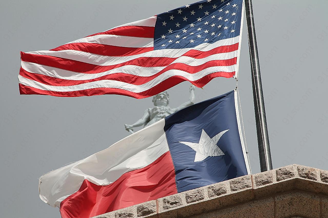 美国得克萨斯州国旗图片高清