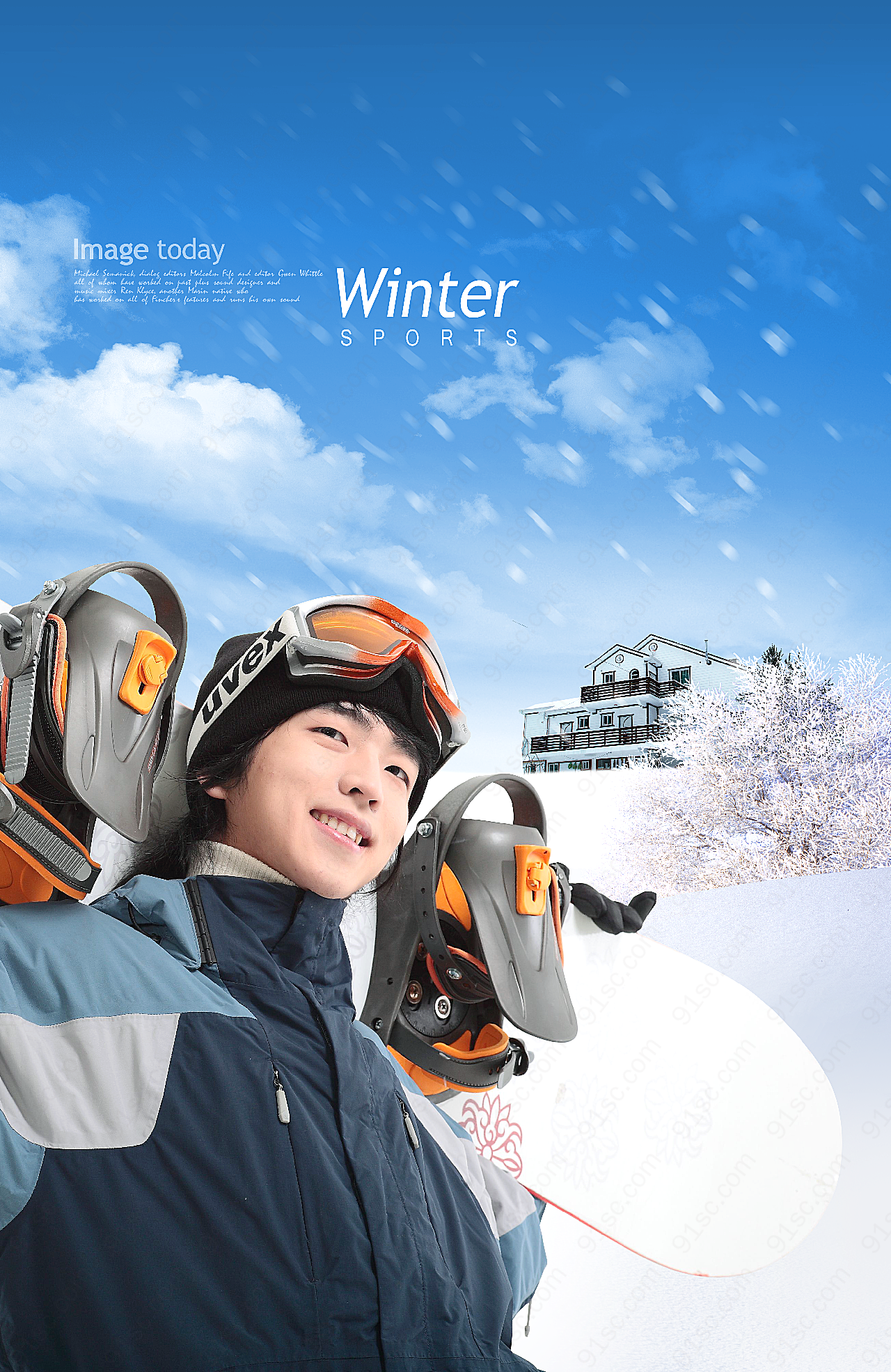 韩国滑雪运动员高清广告