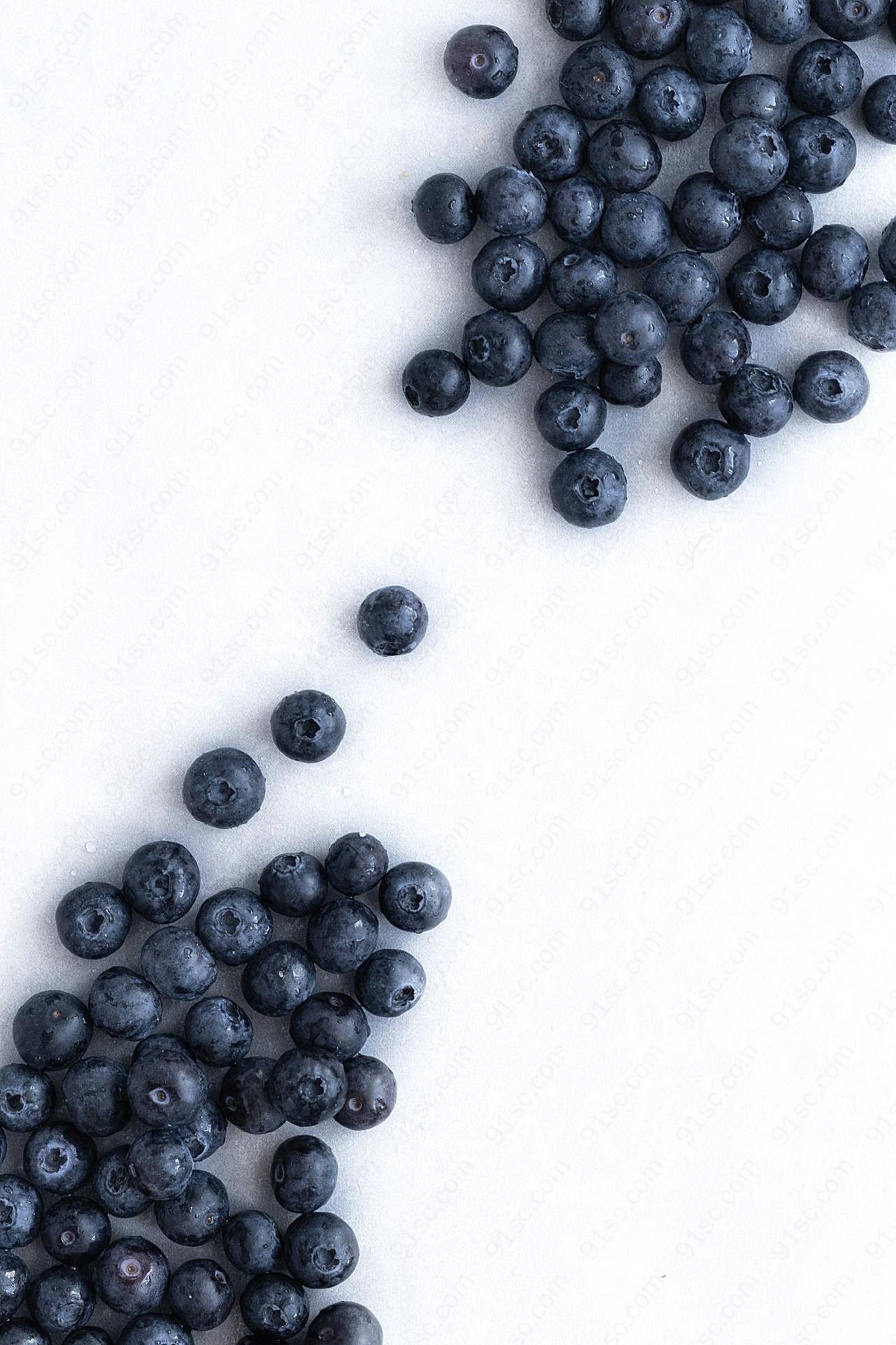 新鲜蓝莓背景图片高清摄影
