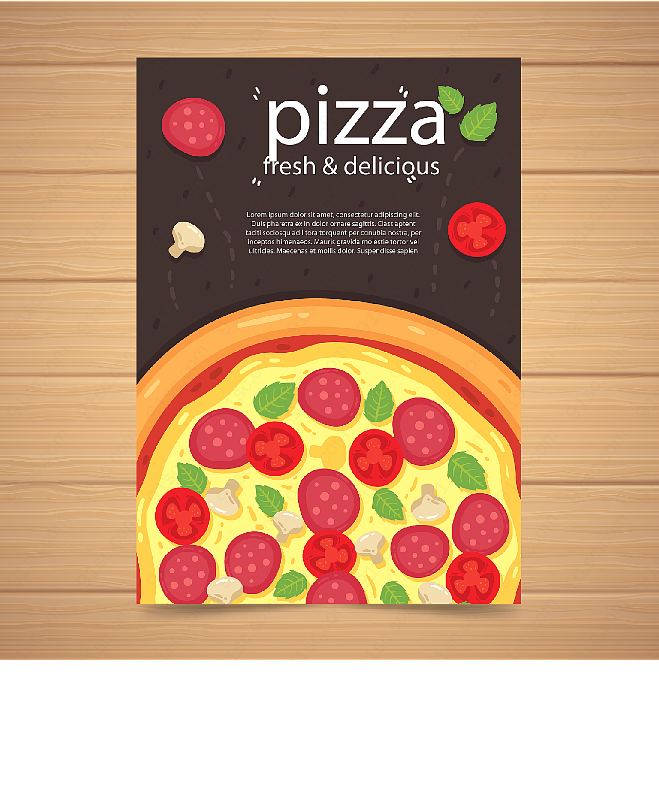 披萨餐馆宣传单平面广告