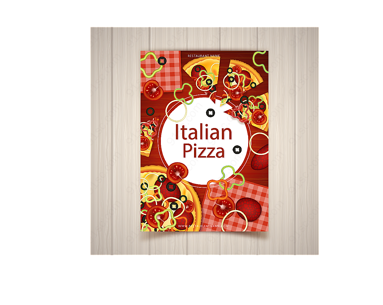 意大利匹萨店传单平面广告